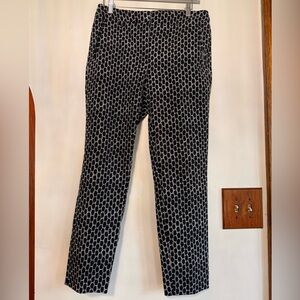 Adrianna Papell Black and White Geometric Pants